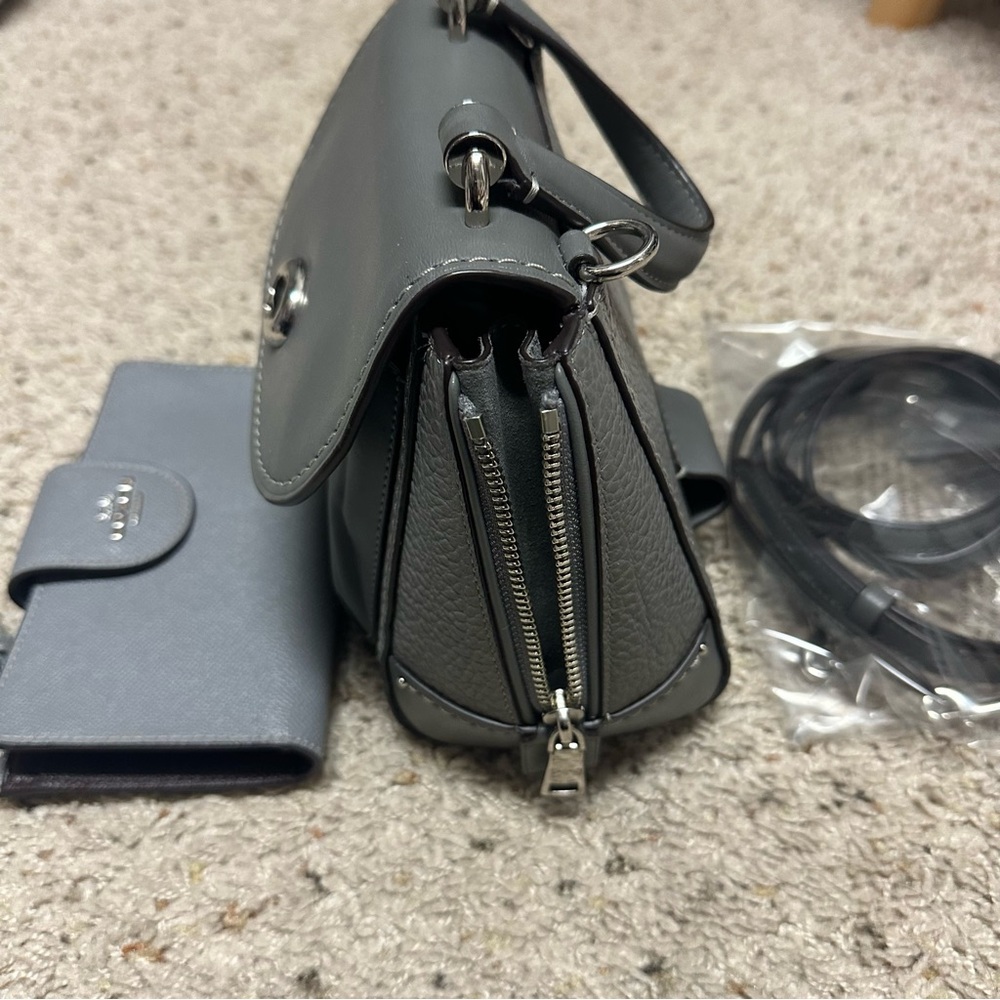 Mini Coach Faye Gray Leather Backpack - Picture 7 of 16